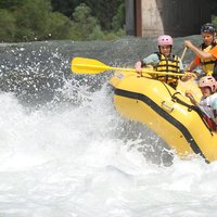 Balancing on the raft  - Exciting rafting in Val di Fiemme

