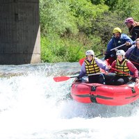 Group rafting in a Cavalese - A group rafting in Val di Fiemme
